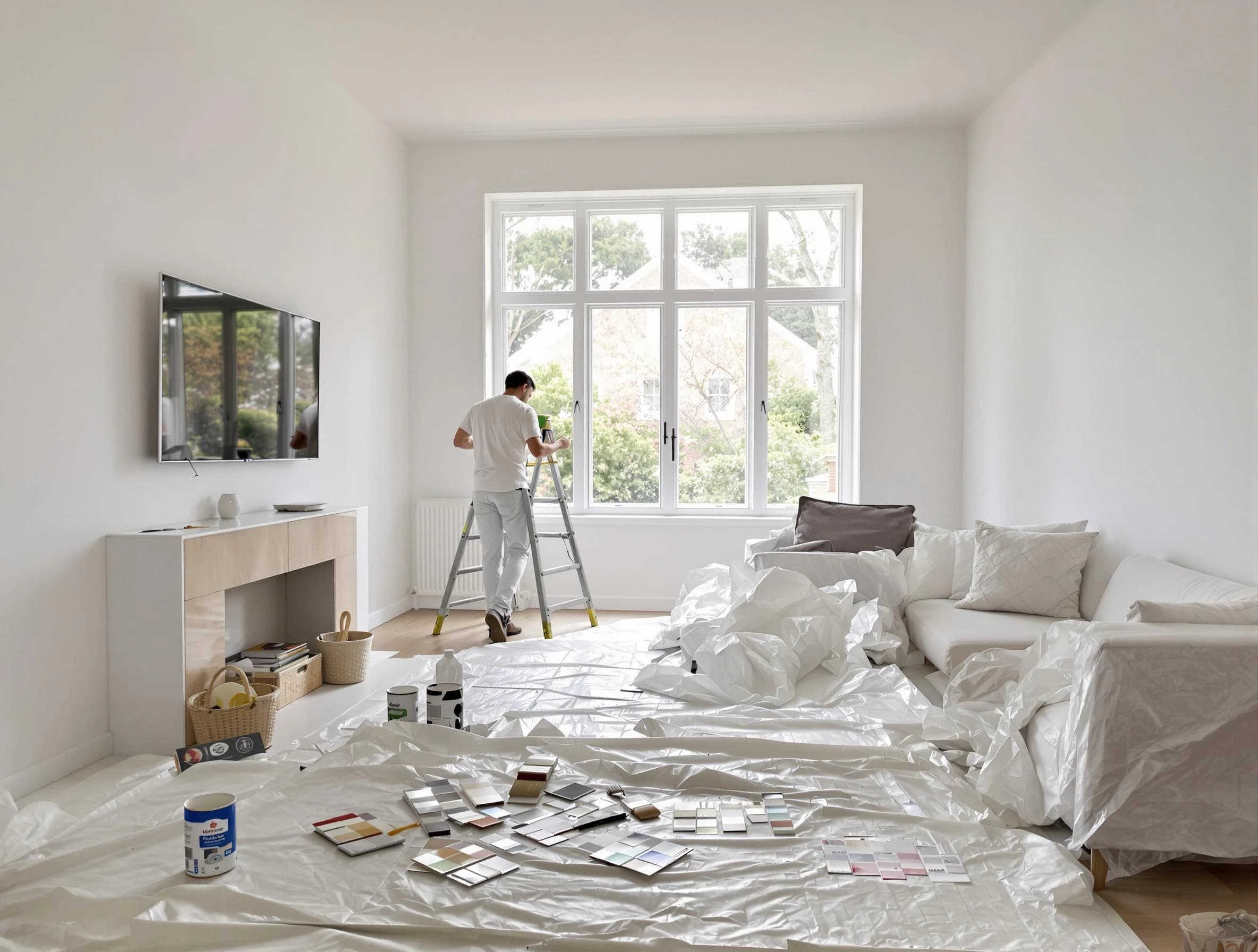 Sun City House Painters professional applying interior paint in Sun City, AZ